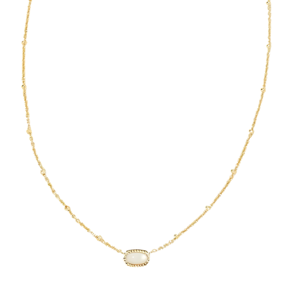 Gold Plated Blue Enamel Presley Halo Necklace