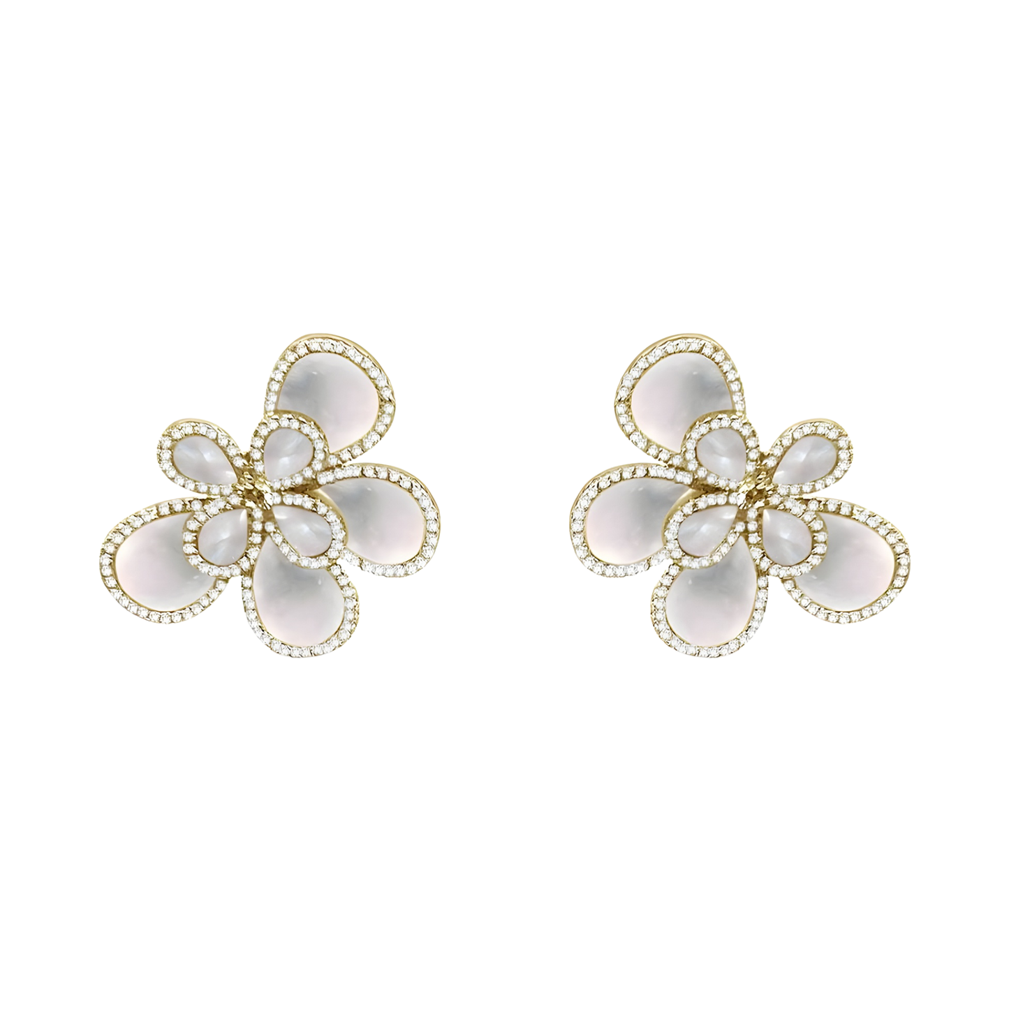 Gold Vermeil Jodi Mother Pearl Flower Earrings