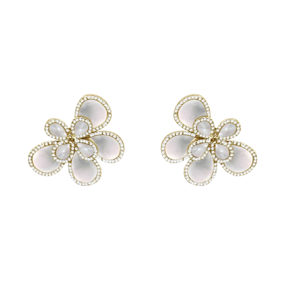 Gold Vermeil Jodi Mother Pearl Flower Earrings