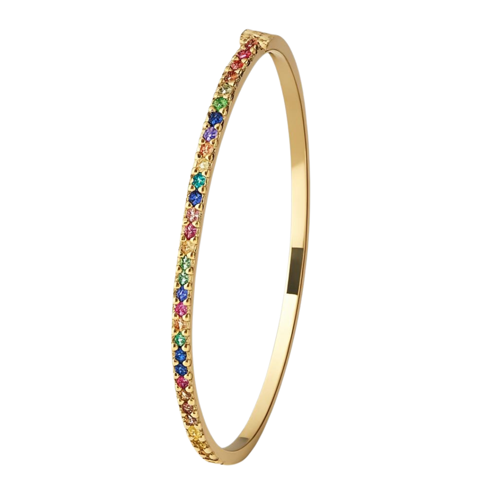 14K Vermeil Rainbow Bangle