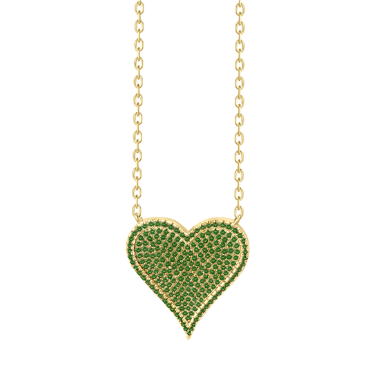 Gold Vermeil Jane Green Heart Pendant Necklace