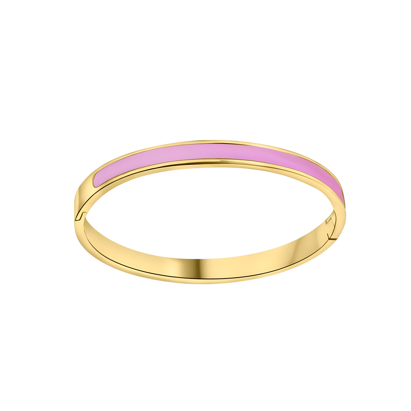 Gold & Lavender Rhoda Enamel Bangle Bracelet