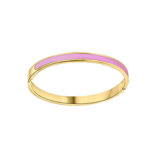 Gold & Lavender Rhoda Enamel Bangle Bracelet