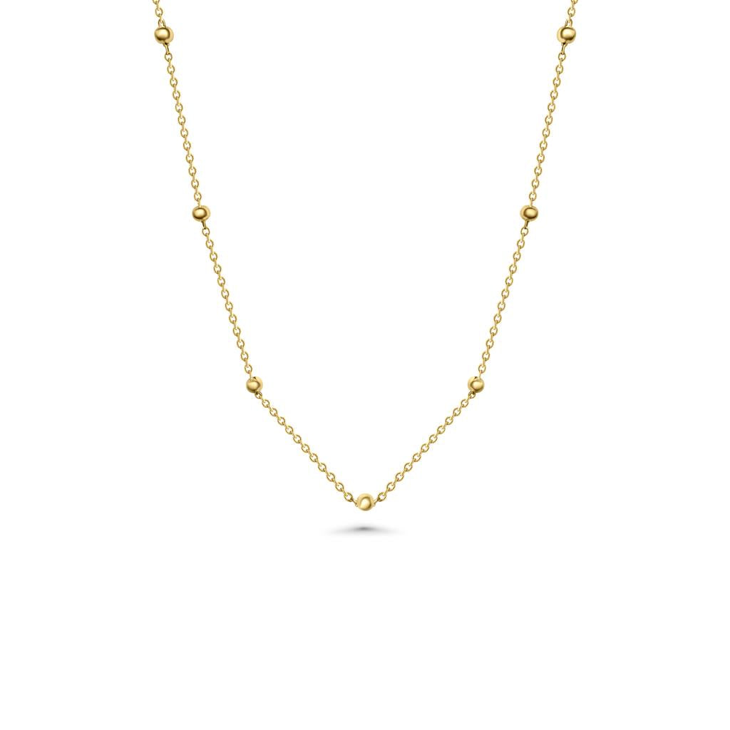 14K Vermeil Beaded Chain Necklace