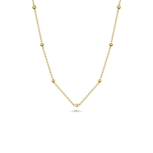 14K Vermeil Beaded Chain Necklace