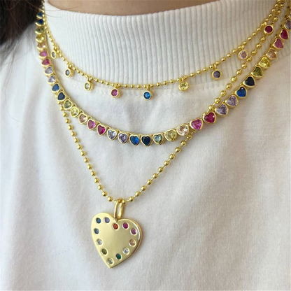 Gold Vermeil Marla Easel Heart Charm