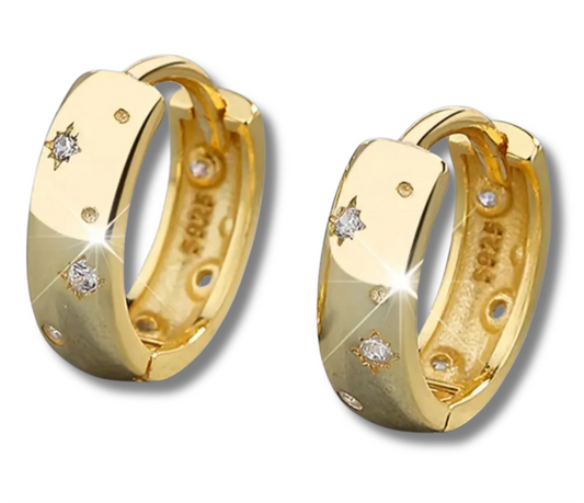 14K Vermeil Shining Star Earrings