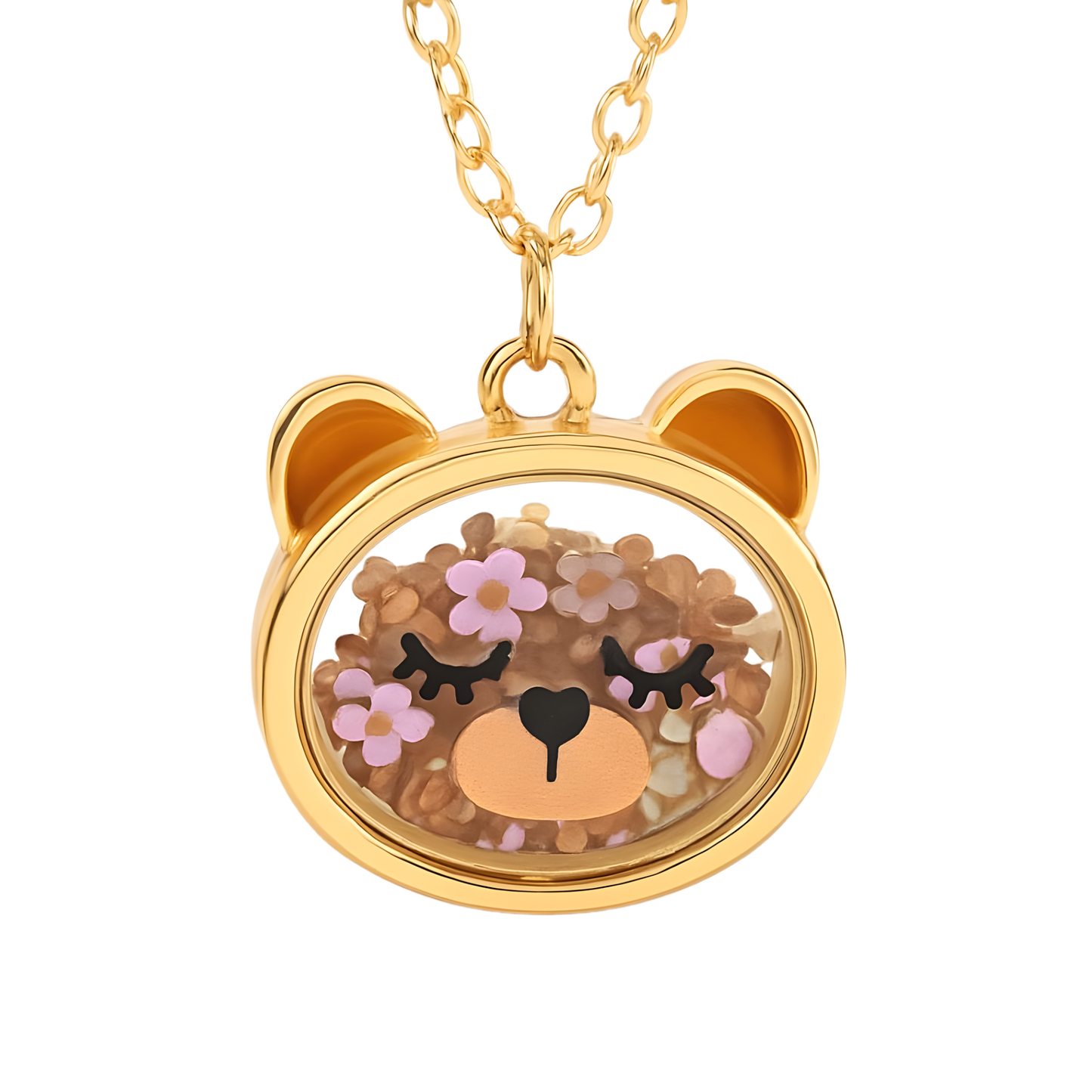 Little Rae Kids Cat Shaker Confetti Necklace