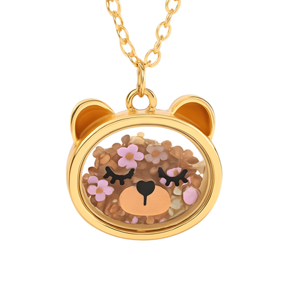 Little Rae Kids Cat Shaker Confetti Necklace
