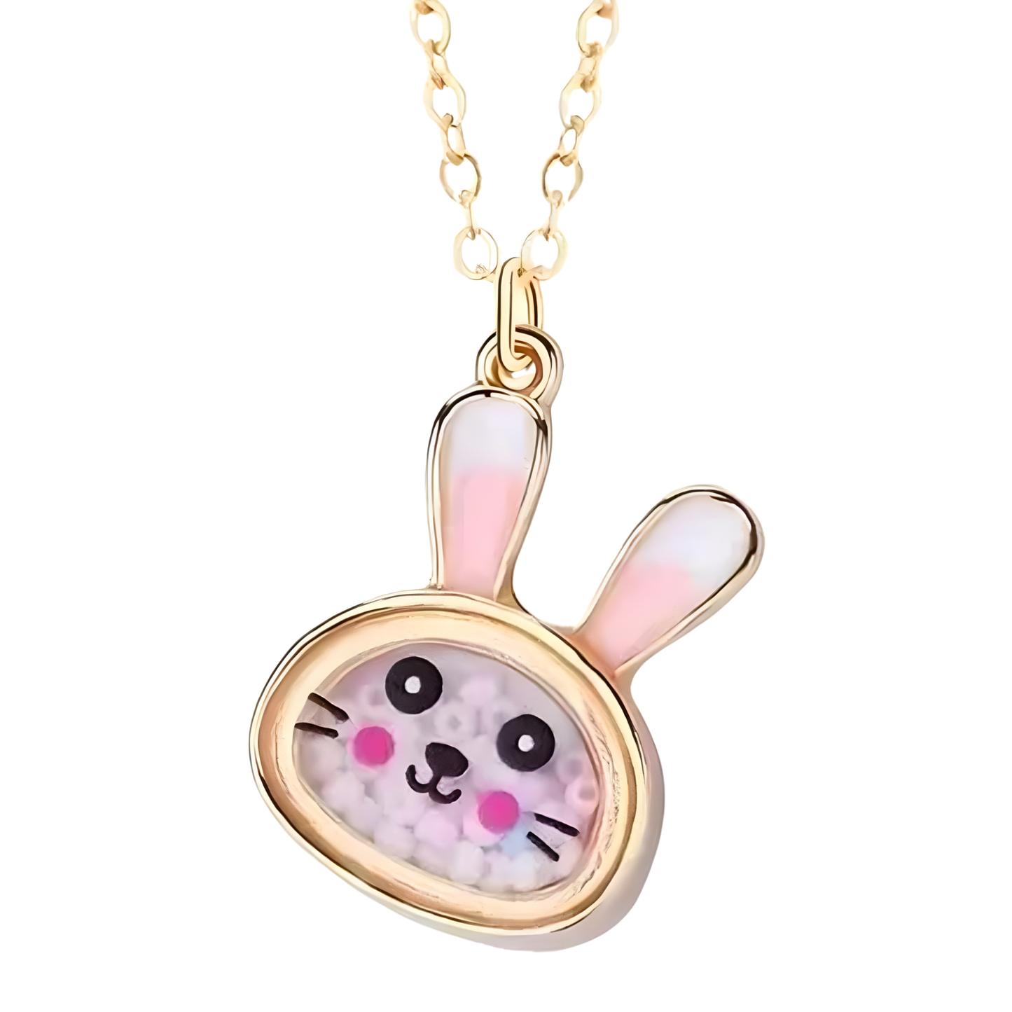 Little Rae Kids Cat Shaker Confetti Necklace