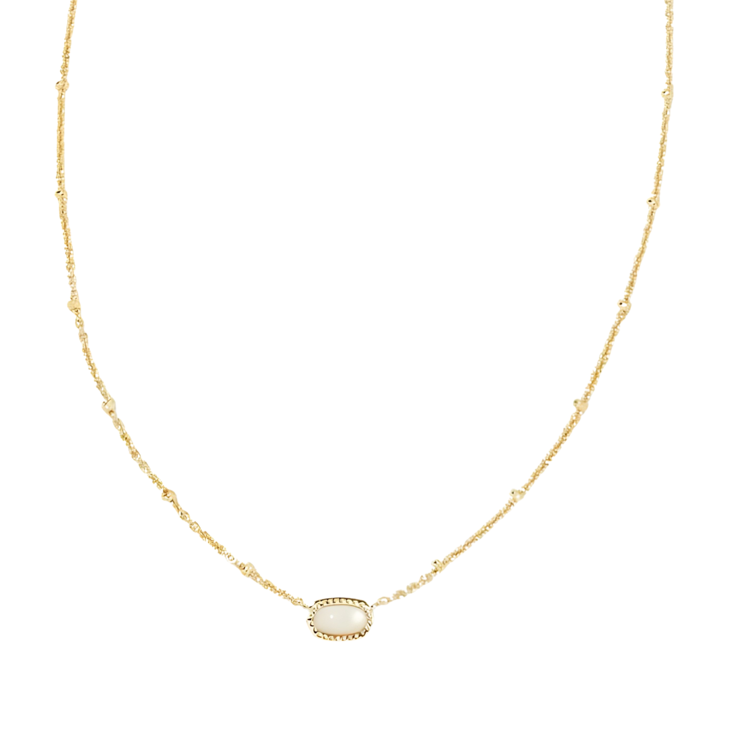 Gold Plated Pink Enamel Presley Halo Necklace