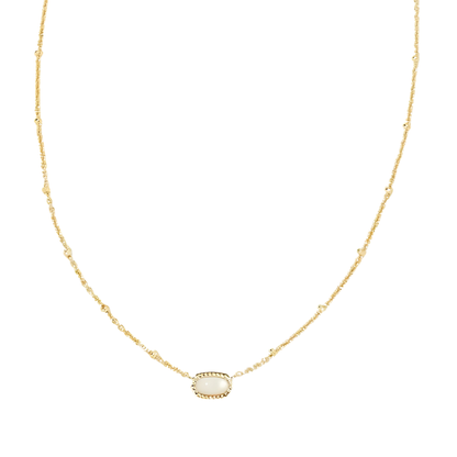 Gold Plated Pink Enamel Presley Halo Necklace