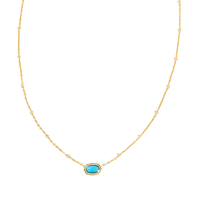 Gold Plated Pink Enamel Presley Halo Necklace