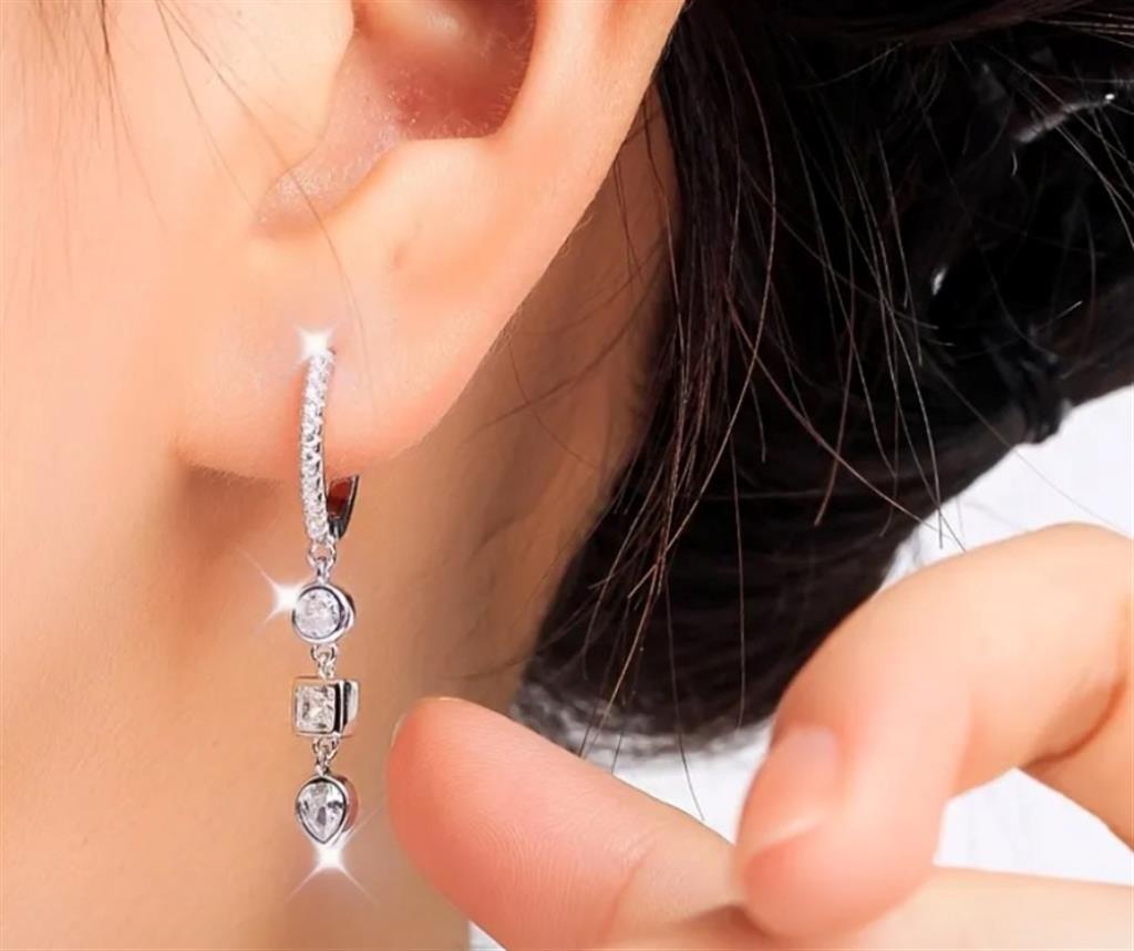 Sterling Silver Bezel Set Twinkle Earrings