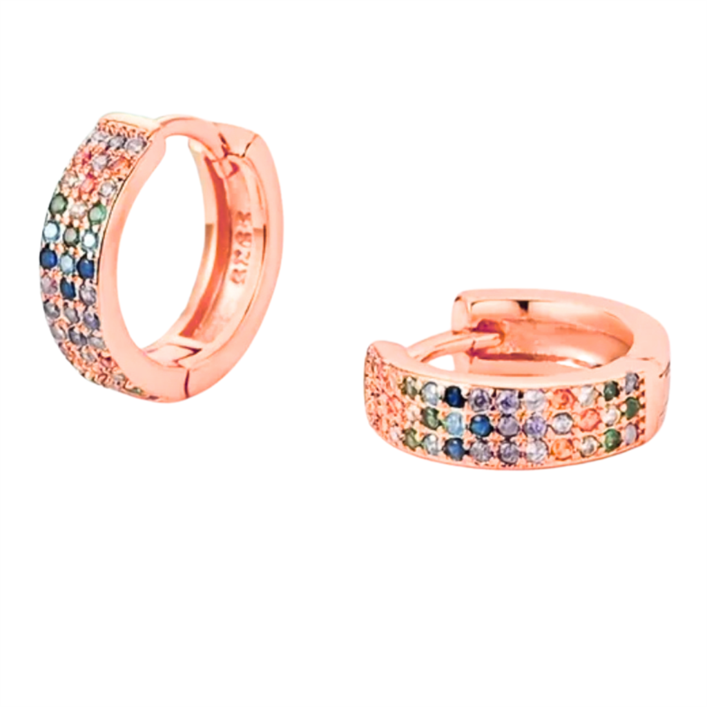 14K Vermeil Rainbow Earrings