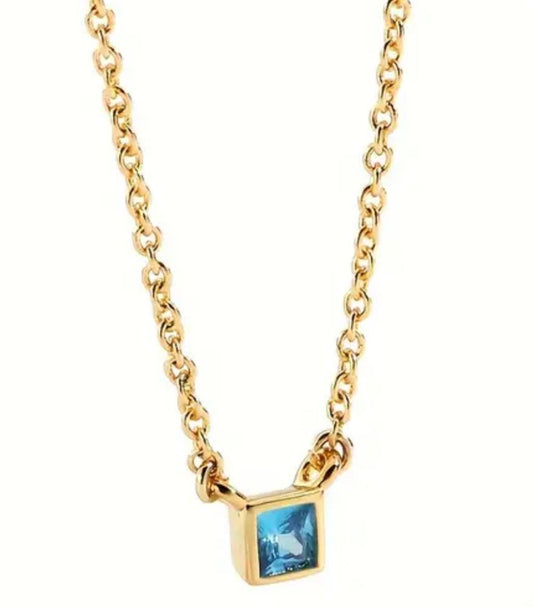 14K Vermeil Blue Capri Necklace