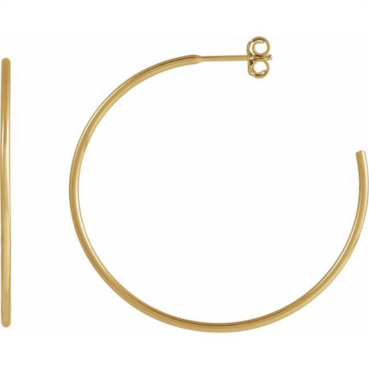 14K Vermeil Thin Gretchen Hoop Earrings