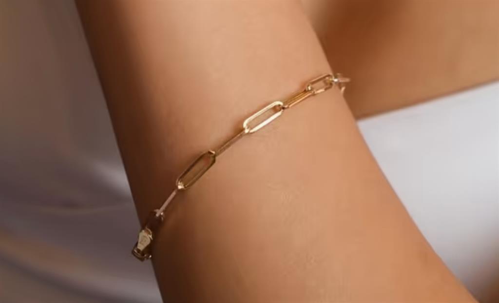 14K Vermeil Paperclip Chain Bracelet