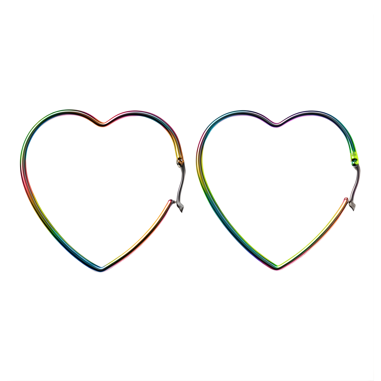 Tara Heart Electric Hoop Earrings
