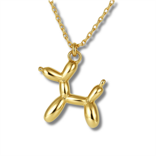 14K Vermeil Balloon Toy Poodle Necklace