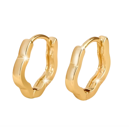 Gold Vermeil Sarah Quatrefoil Hoop Earrings