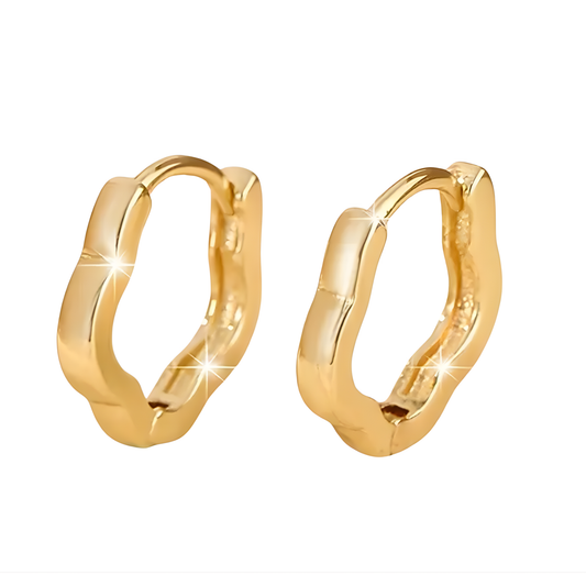 Gold Vermeil Sarah Quatrefoil Hoop Earrings