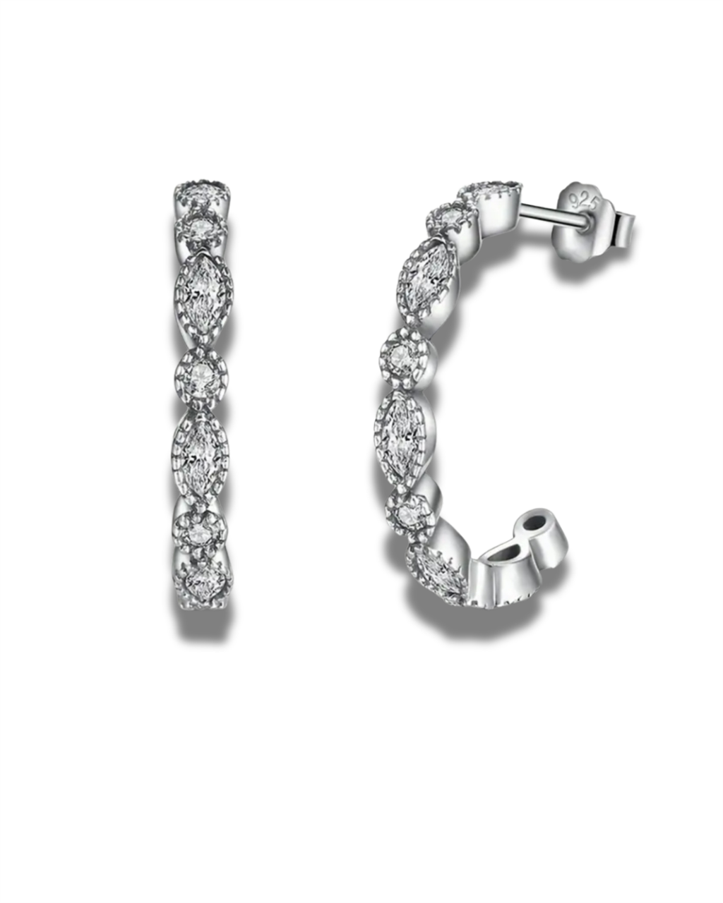 Sterling Silver C-Hoops