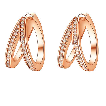 Rose Vermeil Maria Twisted Hoop Earrings