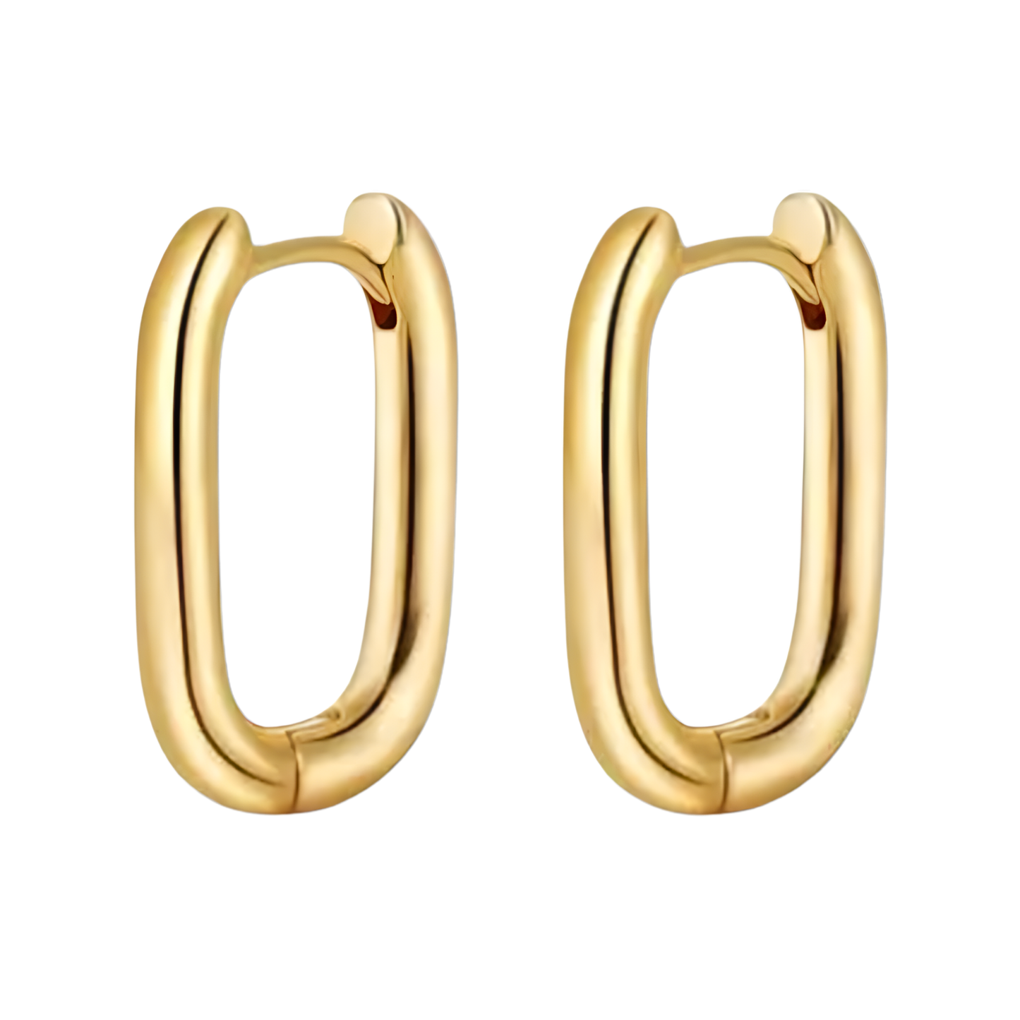 Gold Vermeil Maya Oval Huggie Hoop Earrings