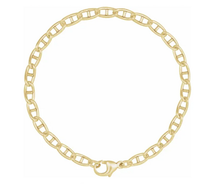 Gold Filled 2.6 mm Anchor Chain Bracelet