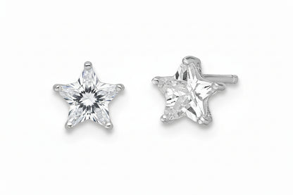 Sterling Silver Starburst Stud Earrings