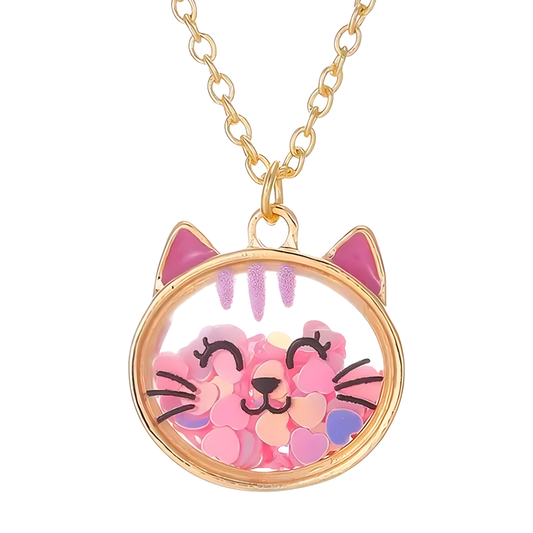 Cathy Cat Shaker Confetti Necklace