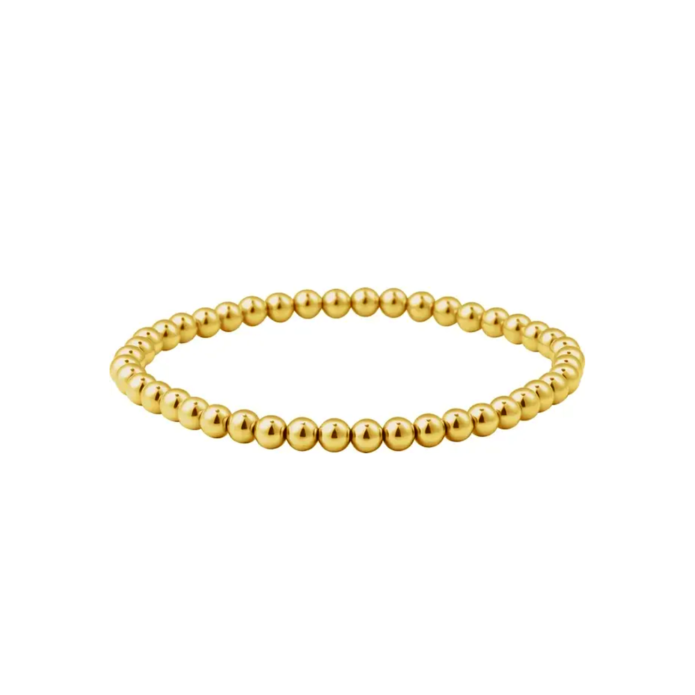 Gold Filled 2mm Beaded Ball Stretchy Bracelet
