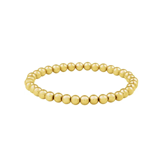 Gold Filled 5mm Beaded Ball Stretchy Bracelet