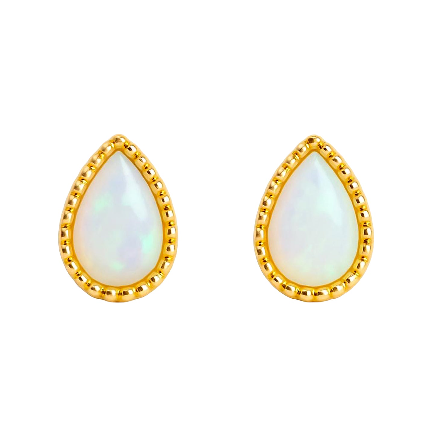 Gold Vermeil Talia Opal Pear Stud Earrings