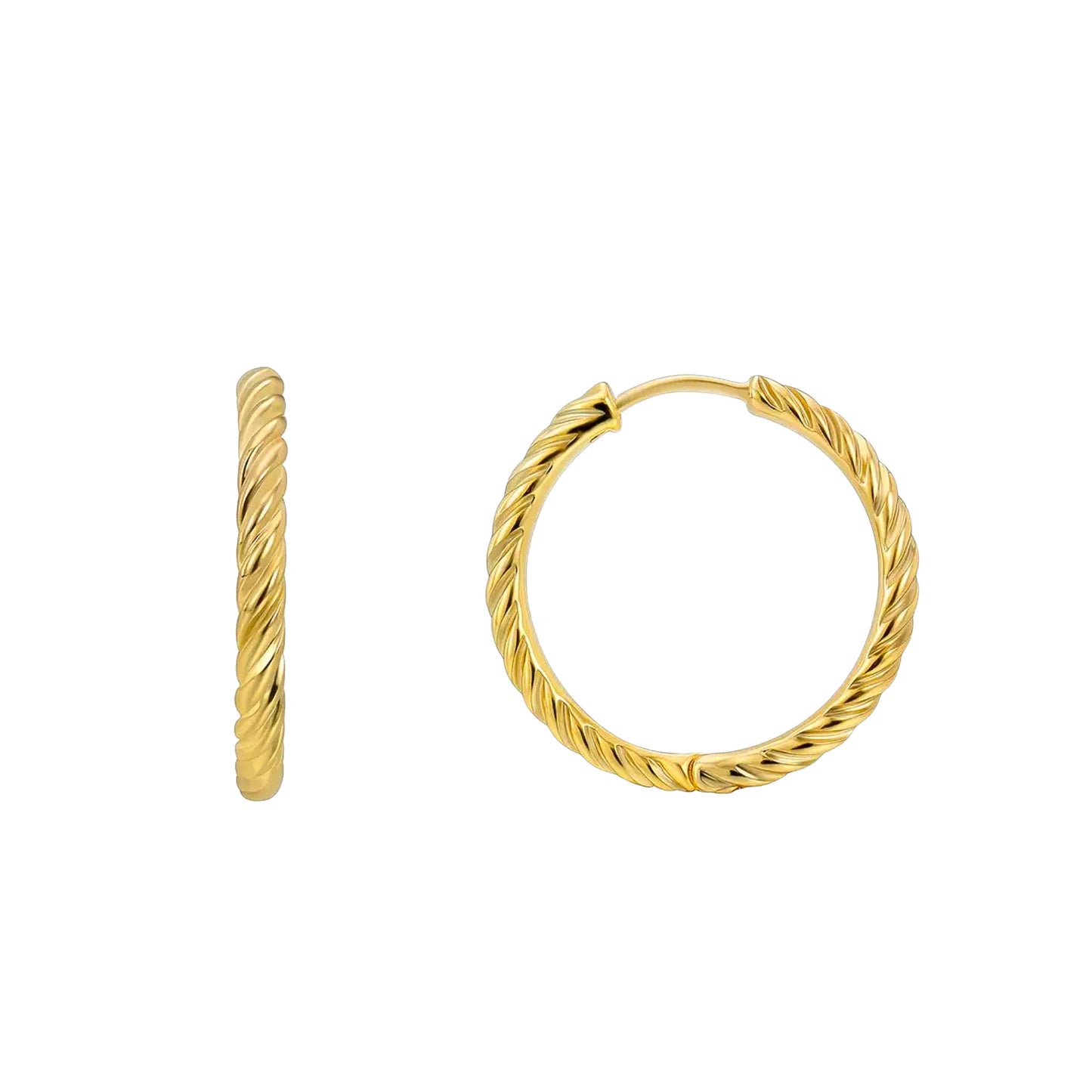 Gold Vermeil Jane Twisted Rope Hoop Earrings