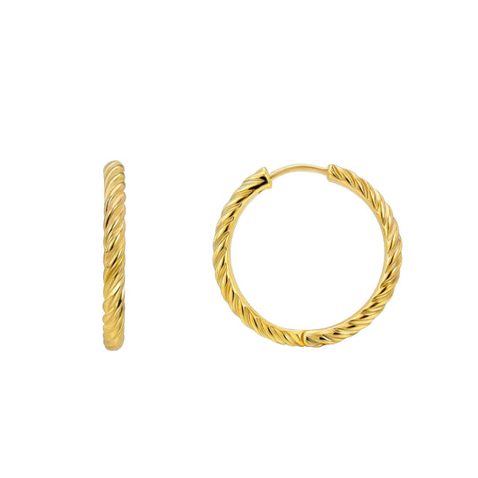 Gold Vermeil Jane Twisted Rope Hoop Earrings