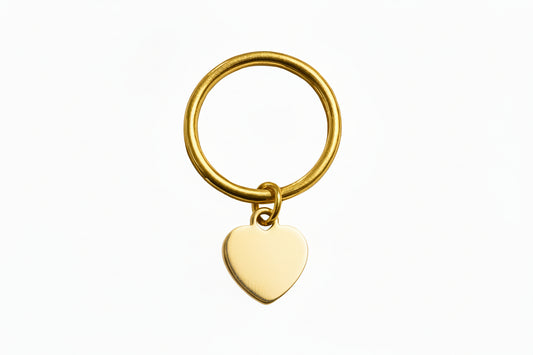 Gold Plated Mimi Drop Heart Ring