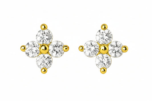 Gold Vermeil Amelia Fleur Stud Earrings