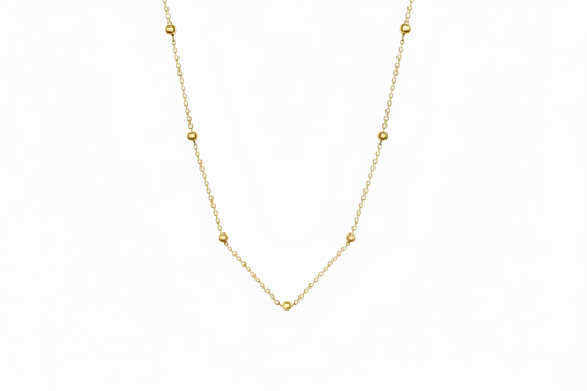 Gold Vermeil Lauren Beaded Chain Necklace