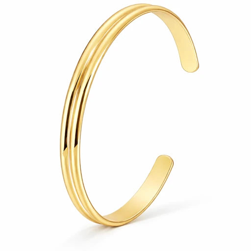 18K Gold Plated Triple Cuff Bracelet