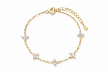 Gold Vermeil Fleur Station Bracelet