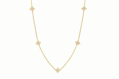 Gold Vermeil Fleur Station Necklace