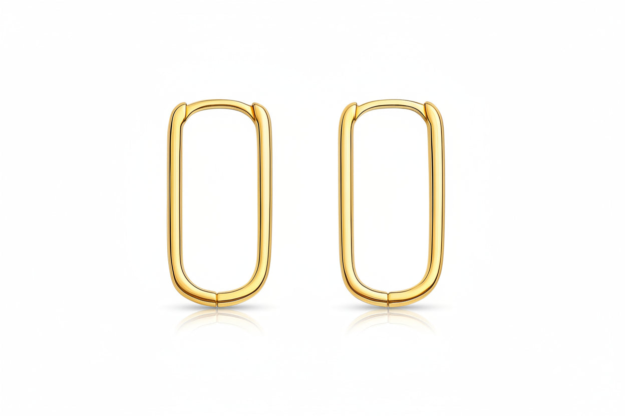 Gold Vermeil Elena Oval Hoop Earrings
