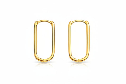 Gold Vermeil Elena Oval Hoop Earrings