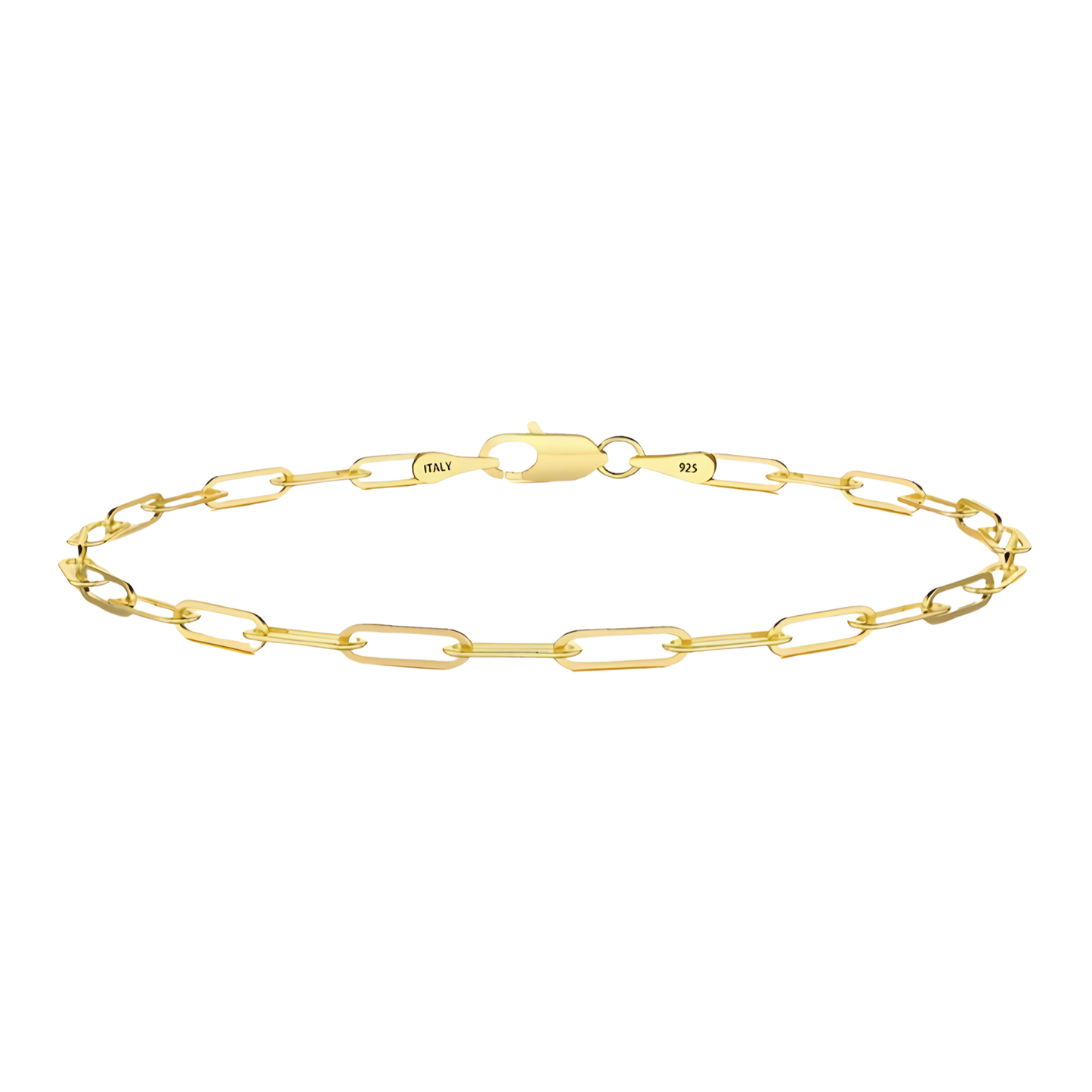 Gold Vermeil Stacey Paperclip Chain Bracelet