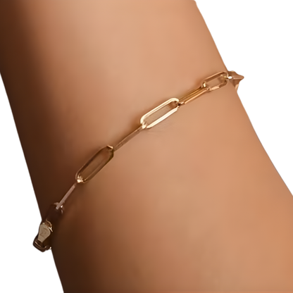 Gold Vermeil Stacey Paperclip Chain Bracelet