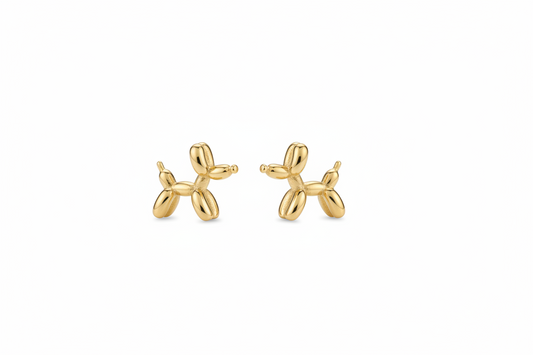Gold Vermeil Jennifer Poodle Stud Earrings
