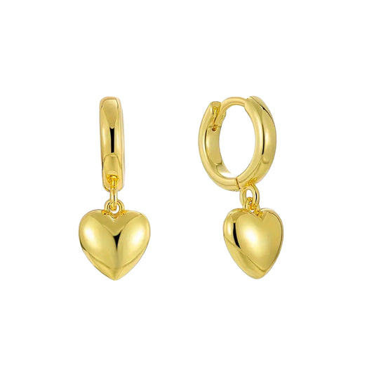 Gold Vermeil Mimi Heart Drop Earrings