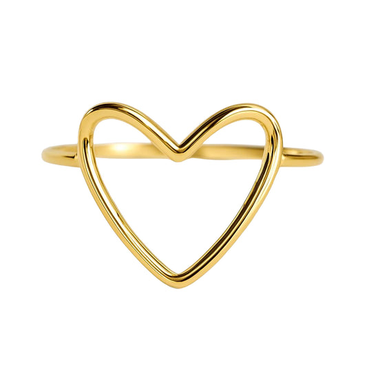 Gold Vermeil Mimi Open Heart Ring